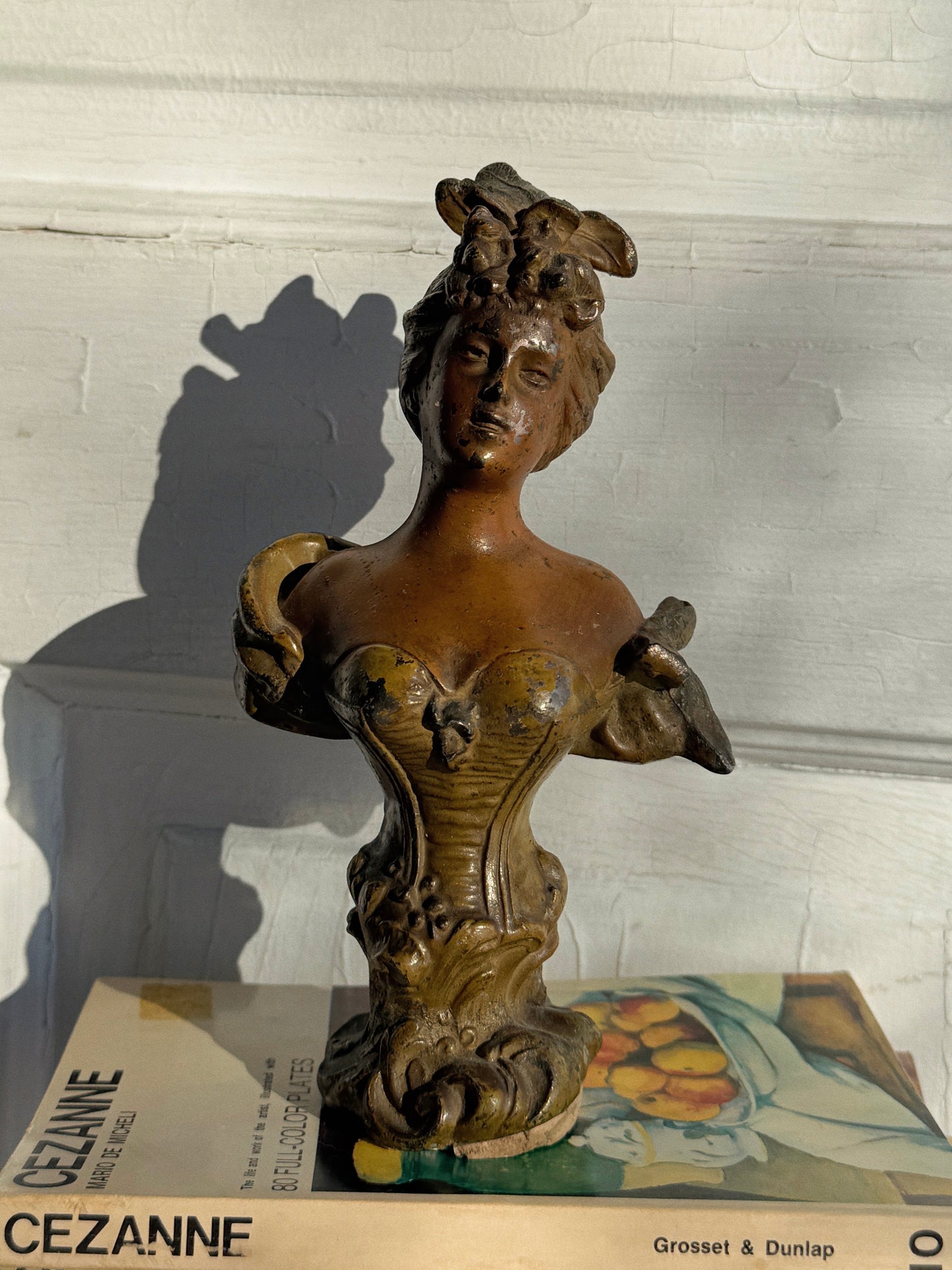 Small Art Nouveau Female Bust Sculpture