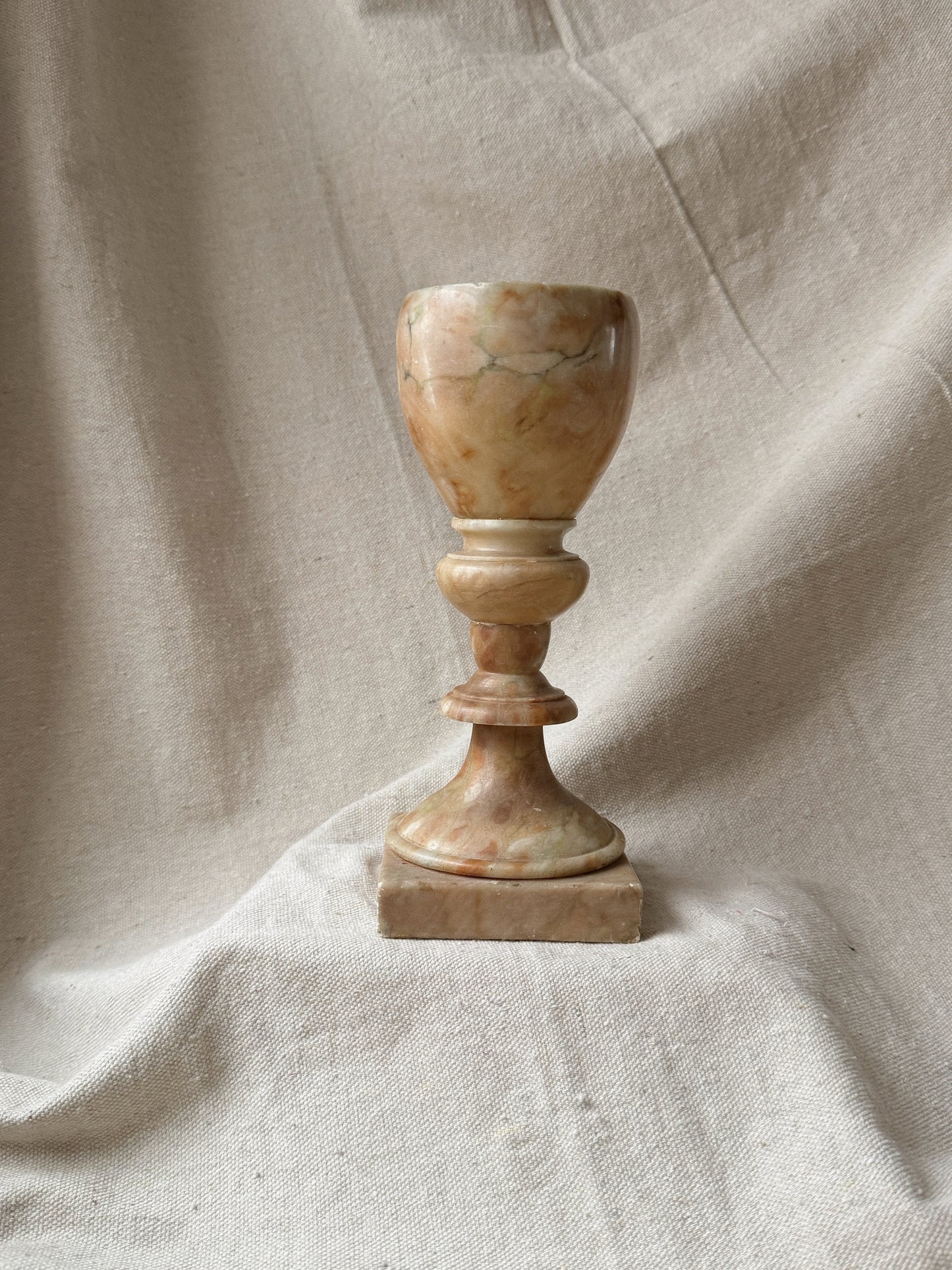 Neoclassical Alabaster Pedestal Chalice