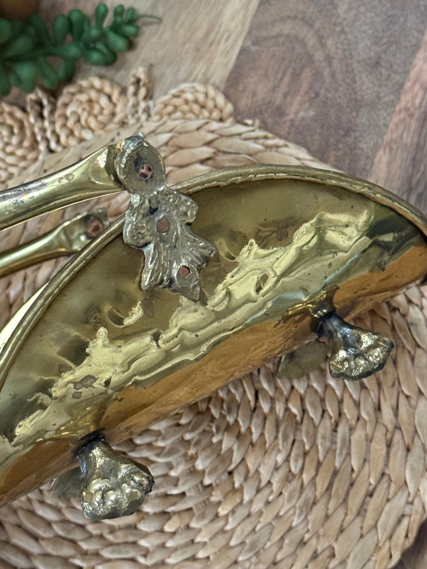 Mini Brass Log Holder