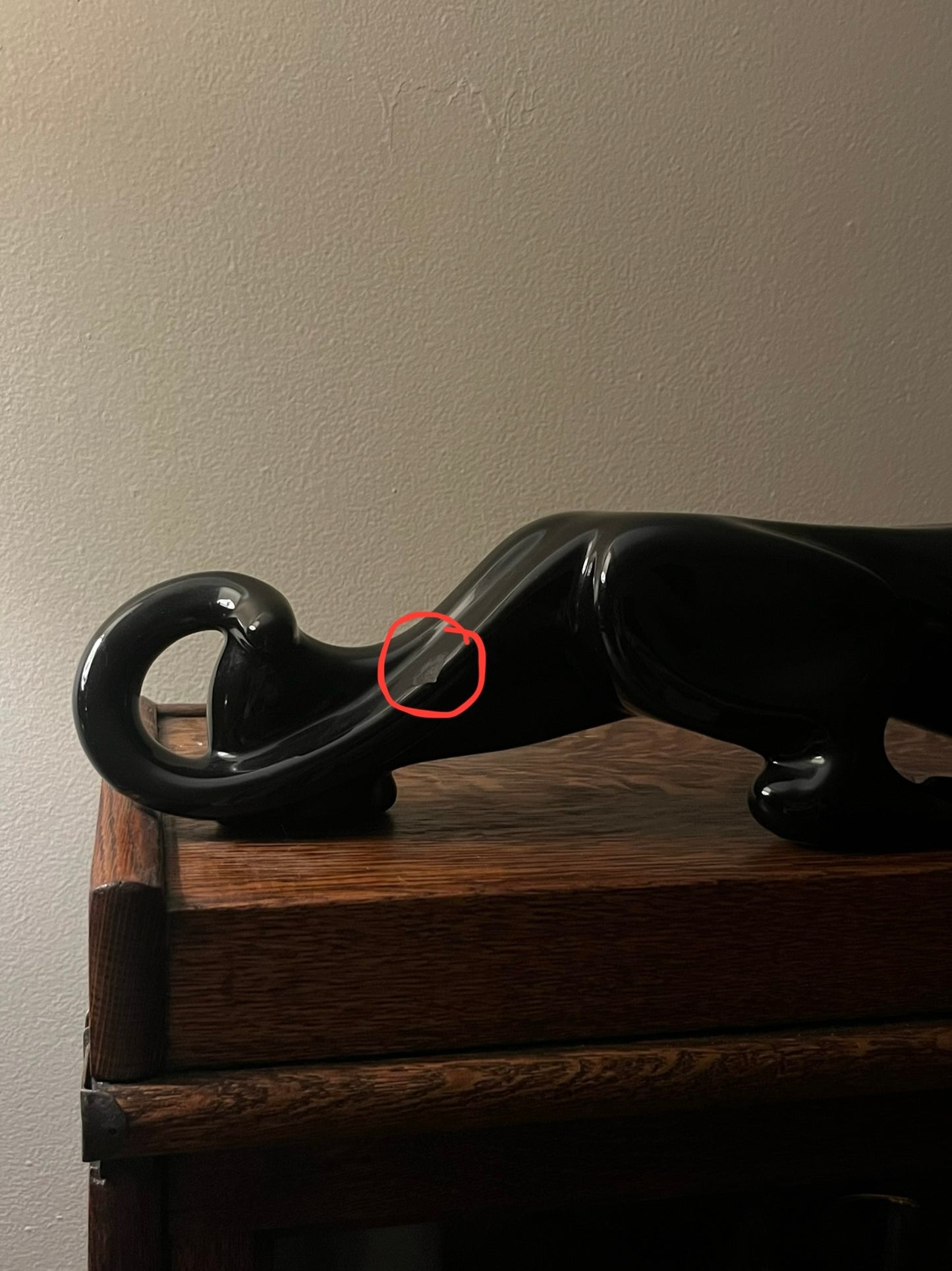 MCM Vintage Royal Haeger Ceramic Black Panther Jaguar Sculpture 1950-1960