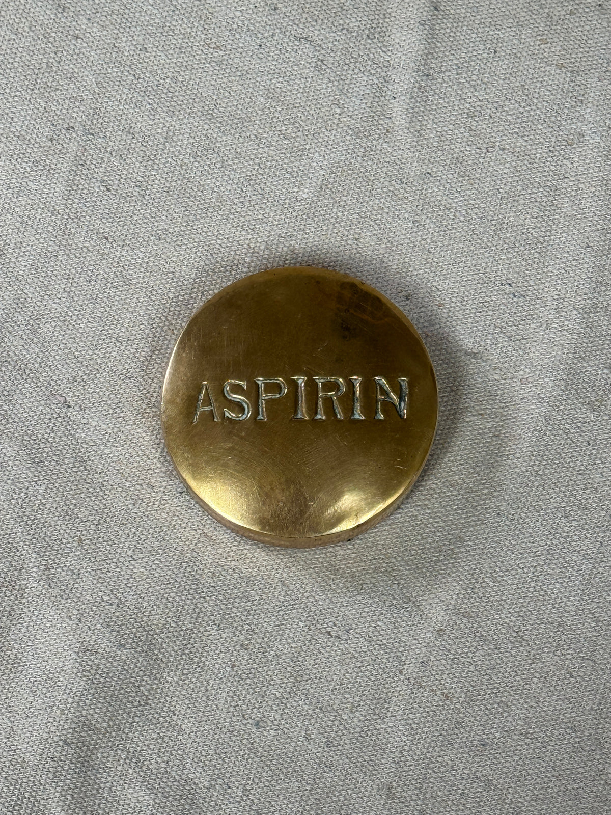 Rare Brass Aspirin Pill Box
