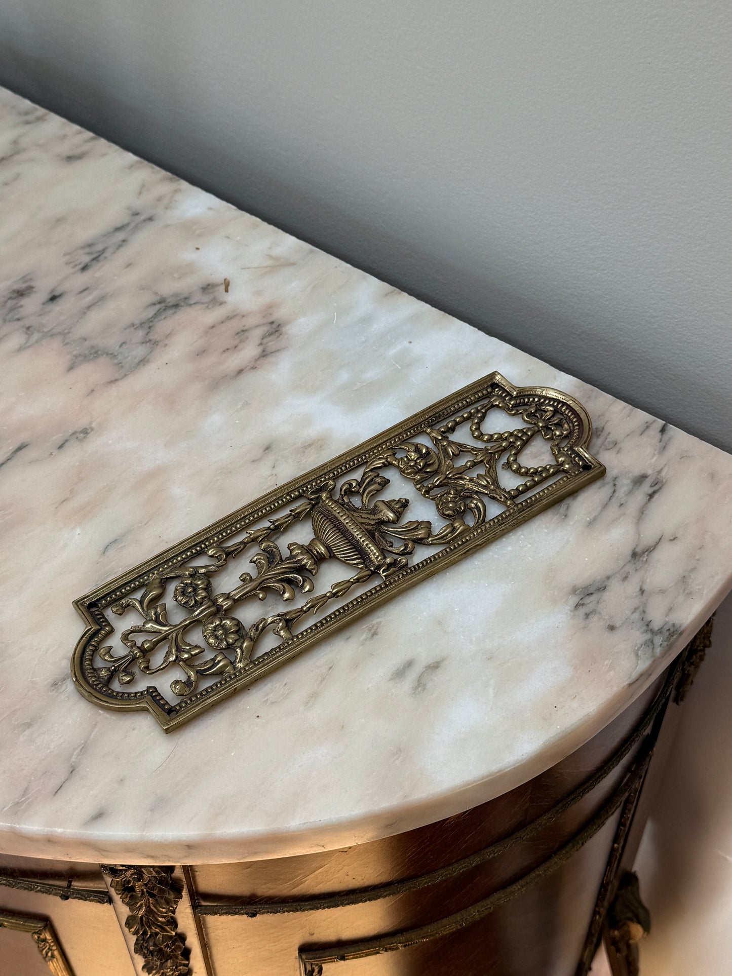 Victorian Brass Finger Plate
