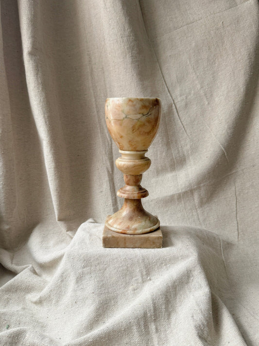 Neoclassical Alabaster Pedestal Chalice