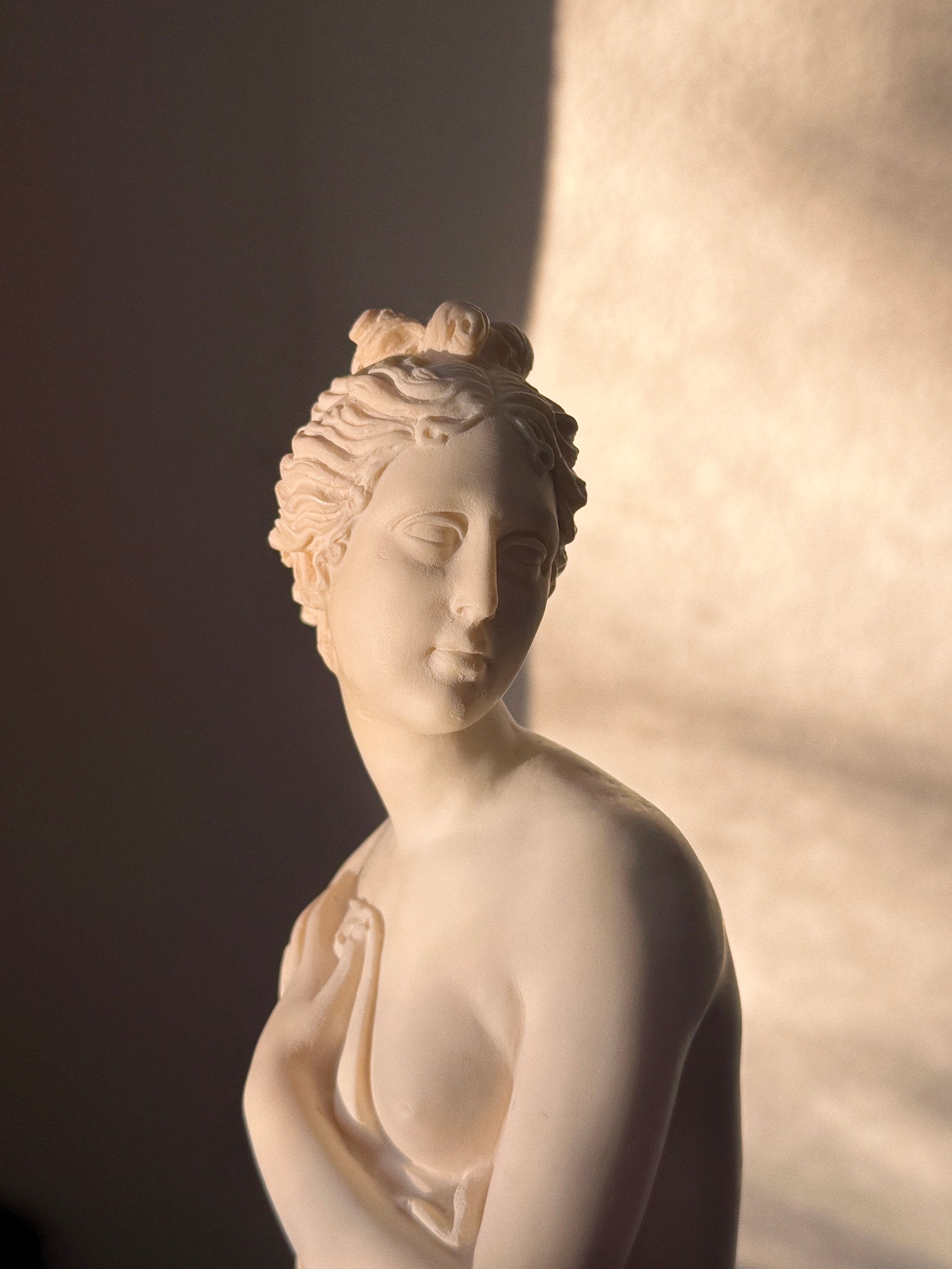 Antique Classical Female Figure Sculpture (Signed A. Santini)