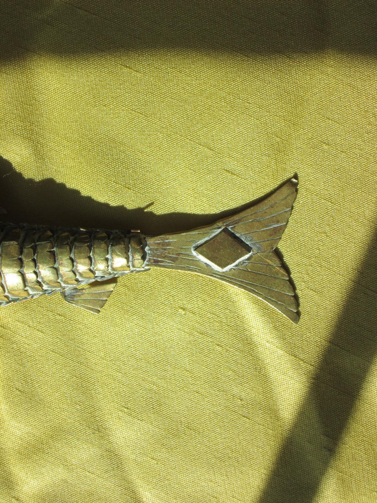 Antique Articulating Brass Fish Snuff Box