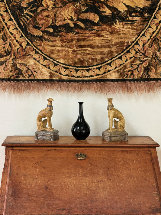 Vintage Art Deco Stylized Whippets, Pair