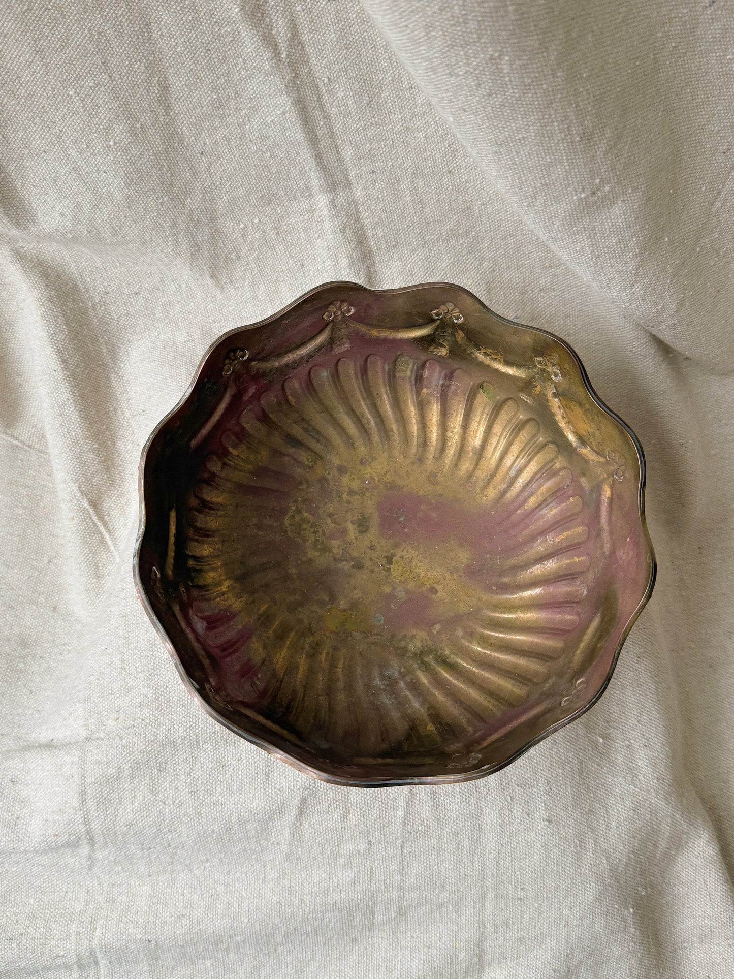 Mottahedeh Brass Lion Head Planter Candle Vessel