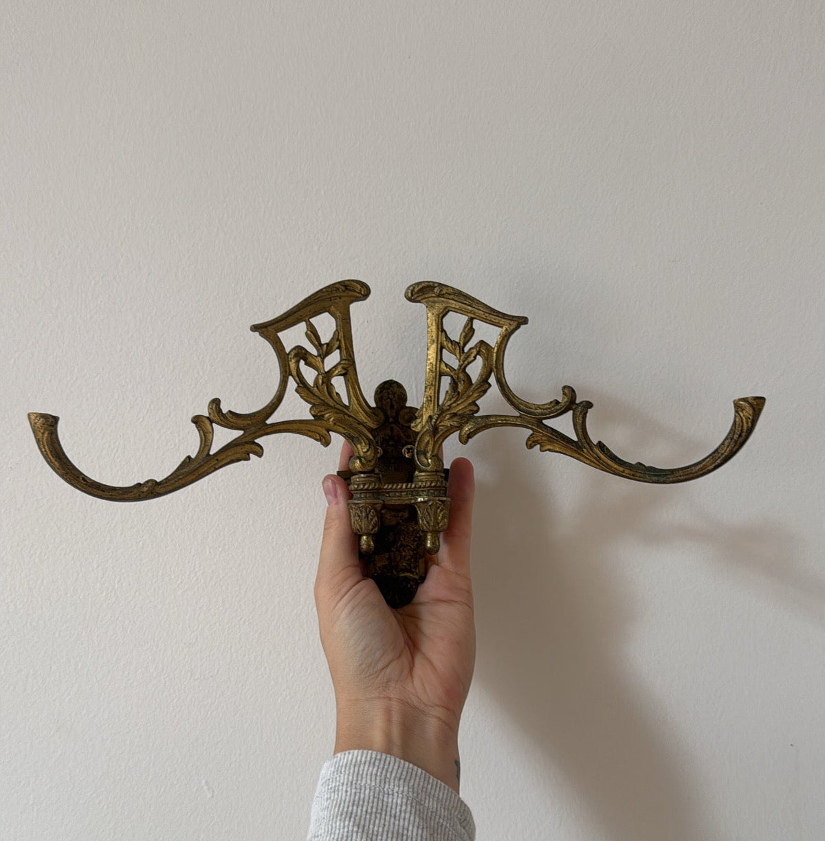 Art Nouveau Architectural Salvage French Repurposed Hooks; Antique