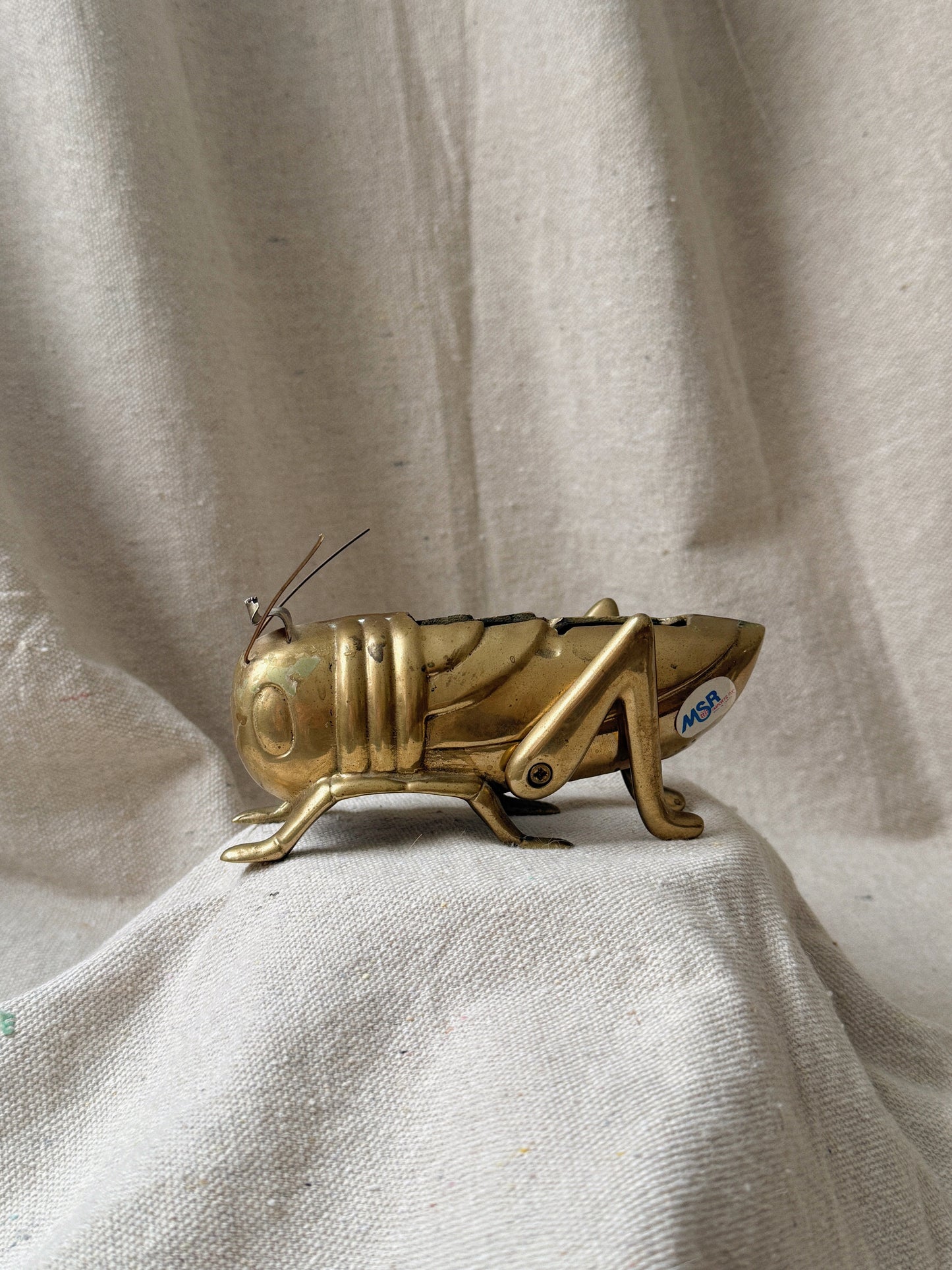 Vintage Brass Grasshopper Tape Dispenser