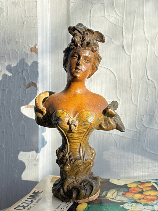 Small Art Nouveau Female Bust Sculpture