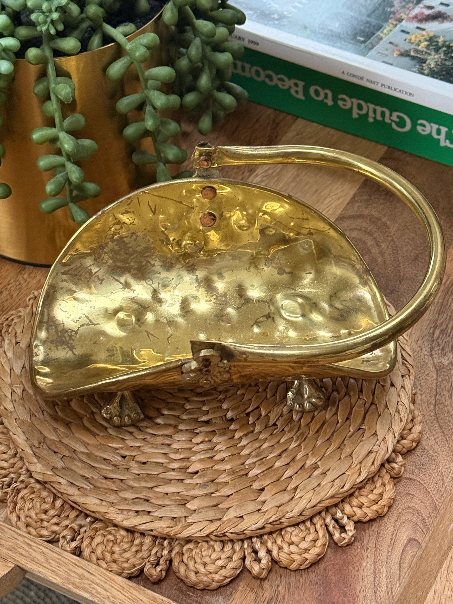 Mini Brass Log Holder