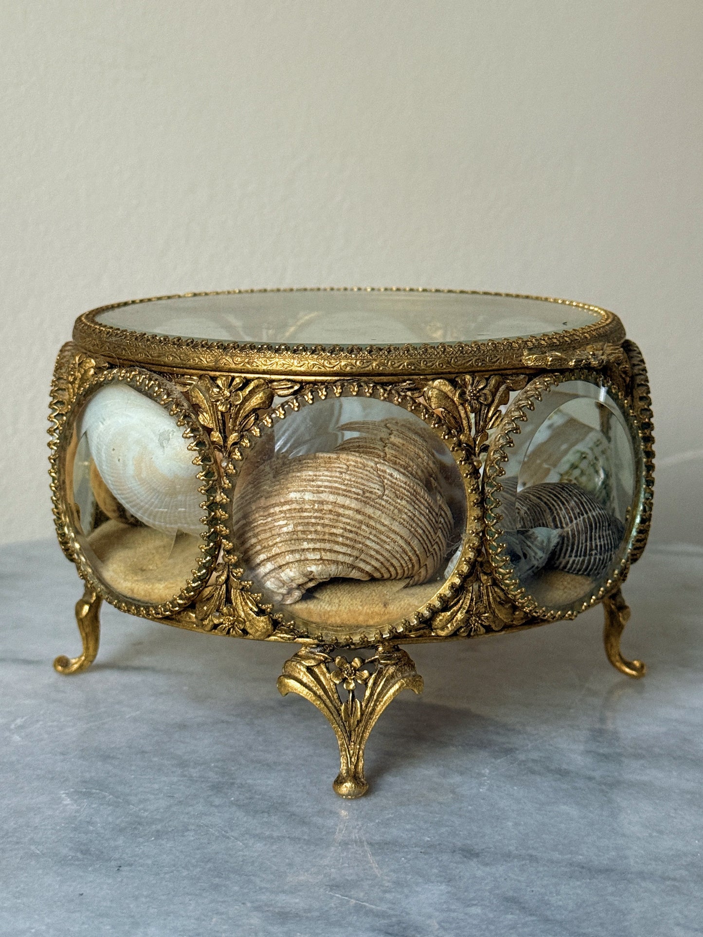 Beveled Glass Ormolu Jewelry Casket