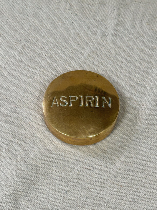 Rare Brass Aspirin Pill Box