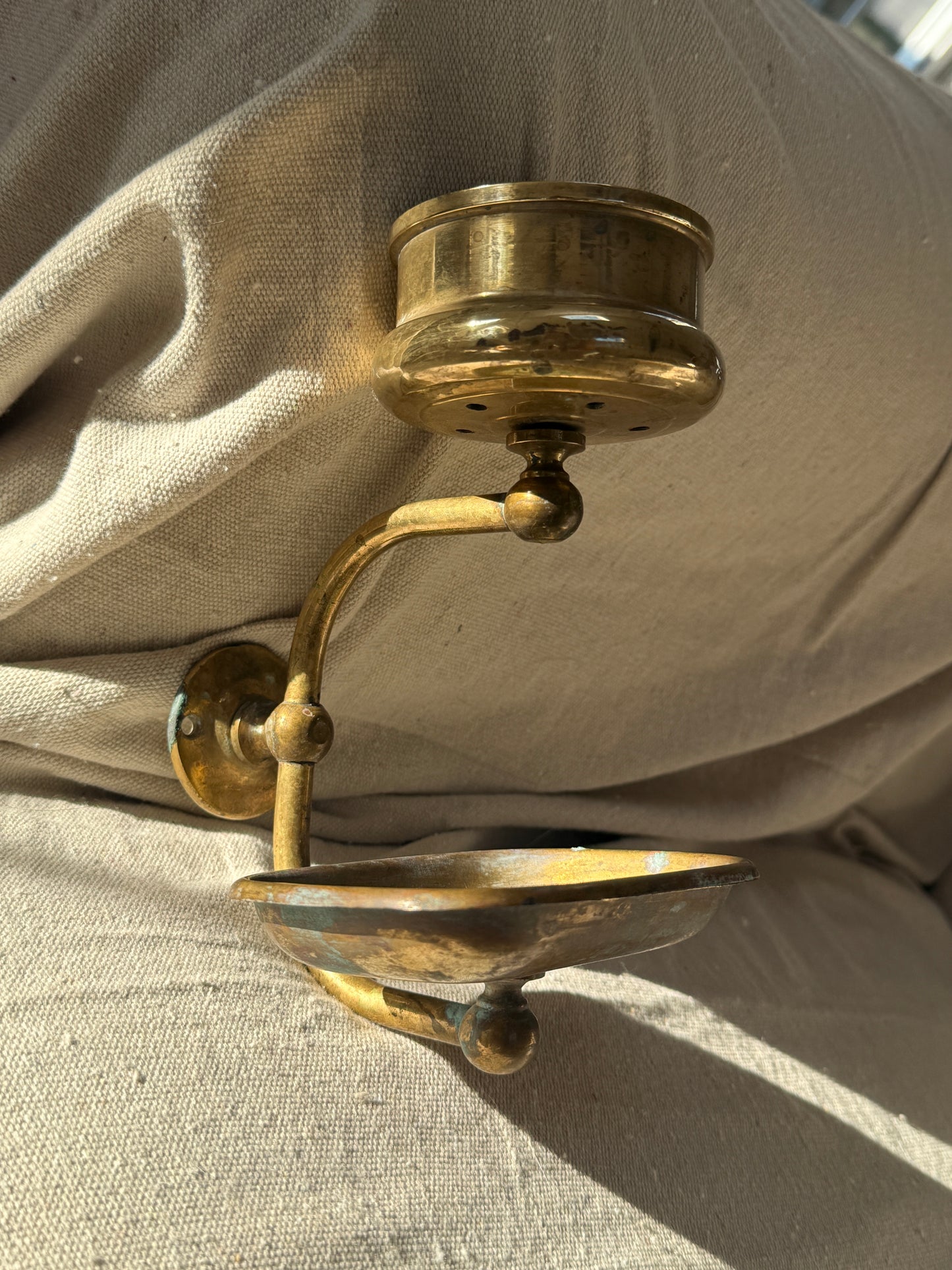 Antique Brass Wall Mounted Soap Holder