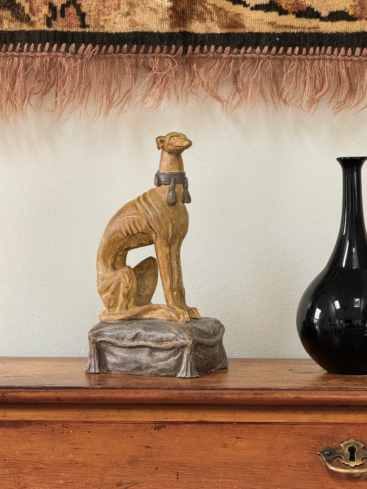 Vintage Art Deco Stylized Whippets, Pair