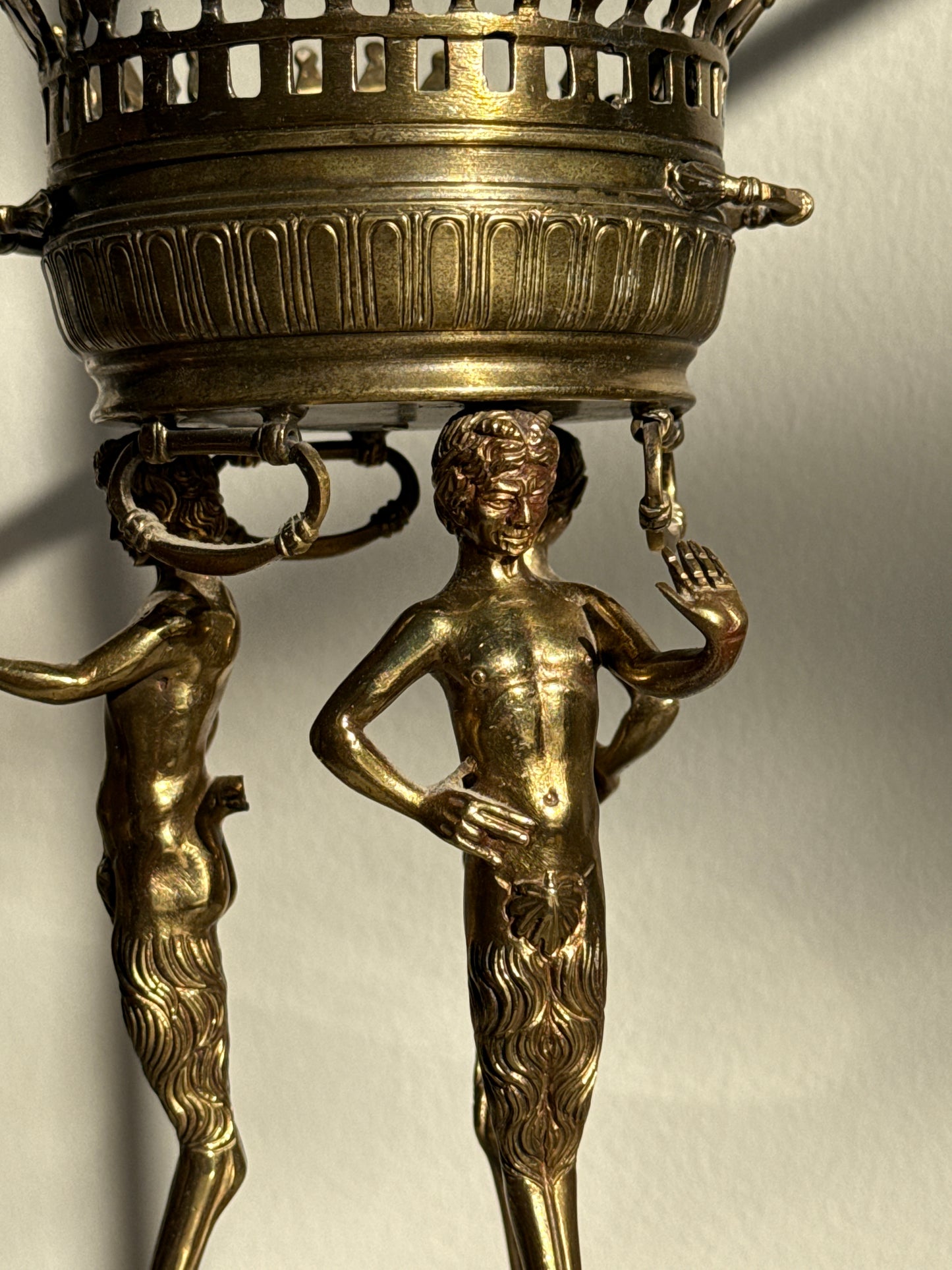Pompeii Style Faun Tripod Bronze