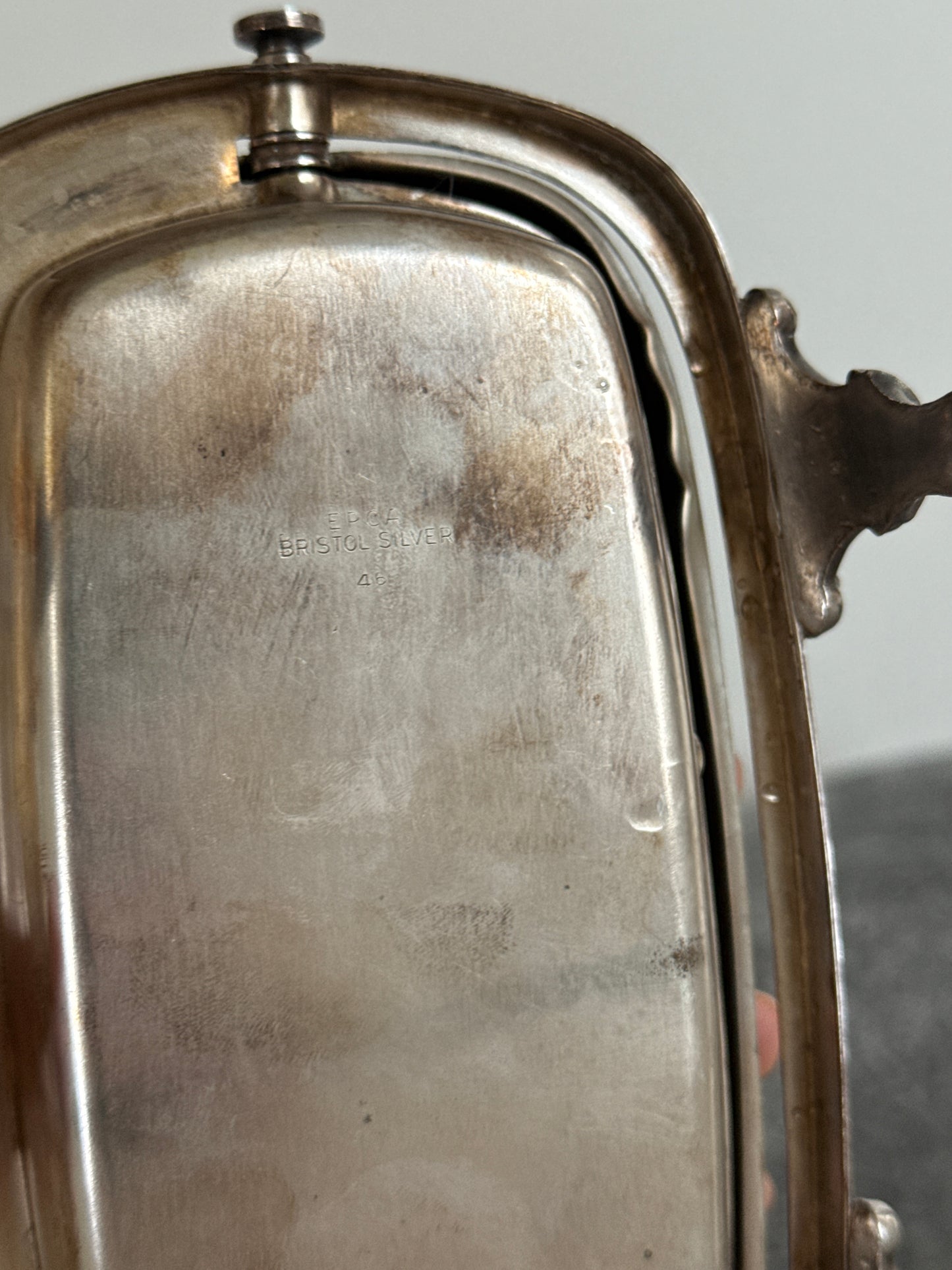Bristol Silver-plate Footed Roll Top Butter Dish