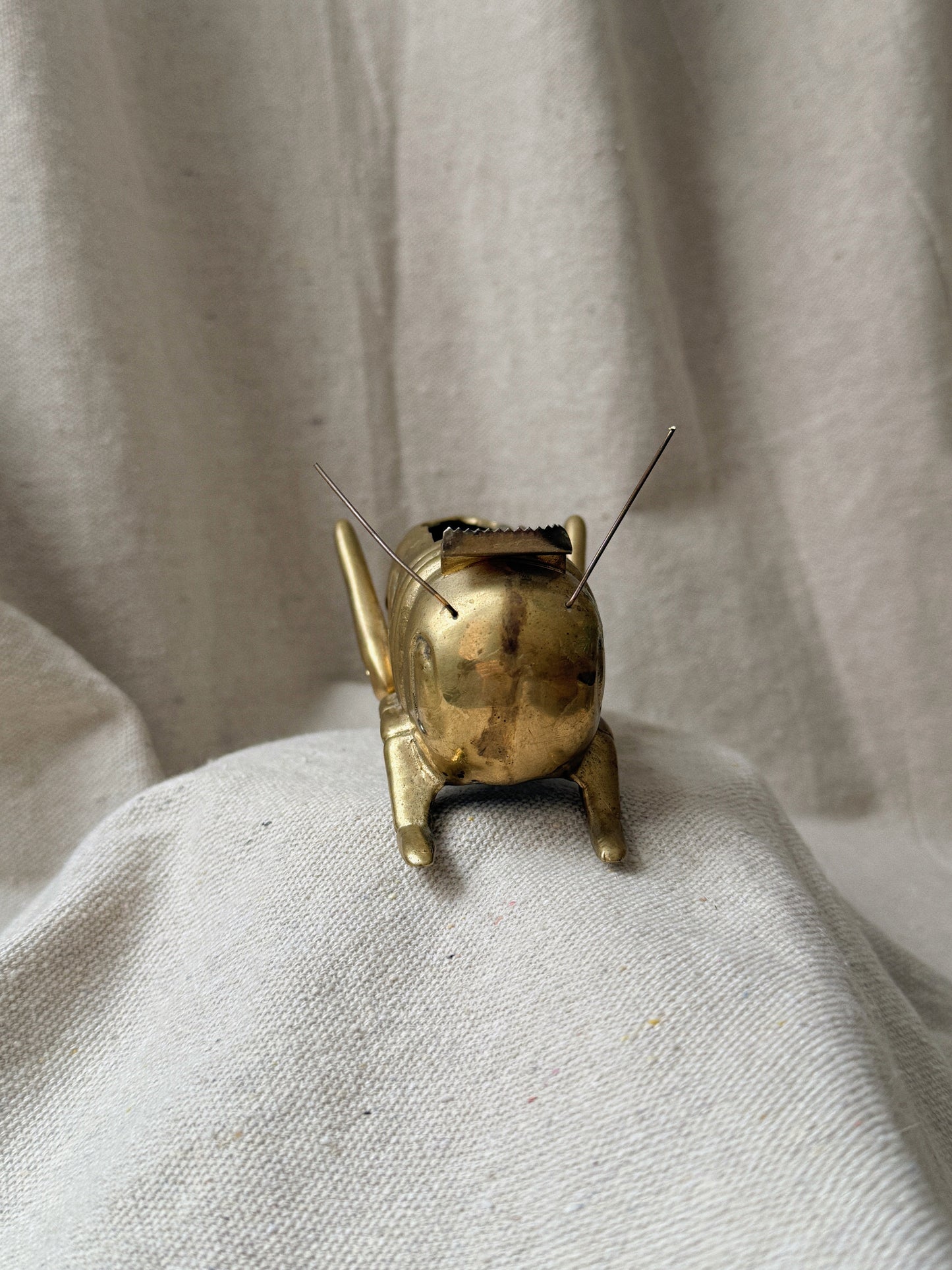 Vintage Brass Grasshopper Tape Dispenser