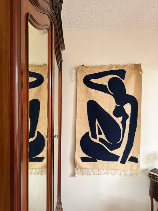 After Henri Matisse Nu Bleu Wool Tapestry Wall Art Hanging