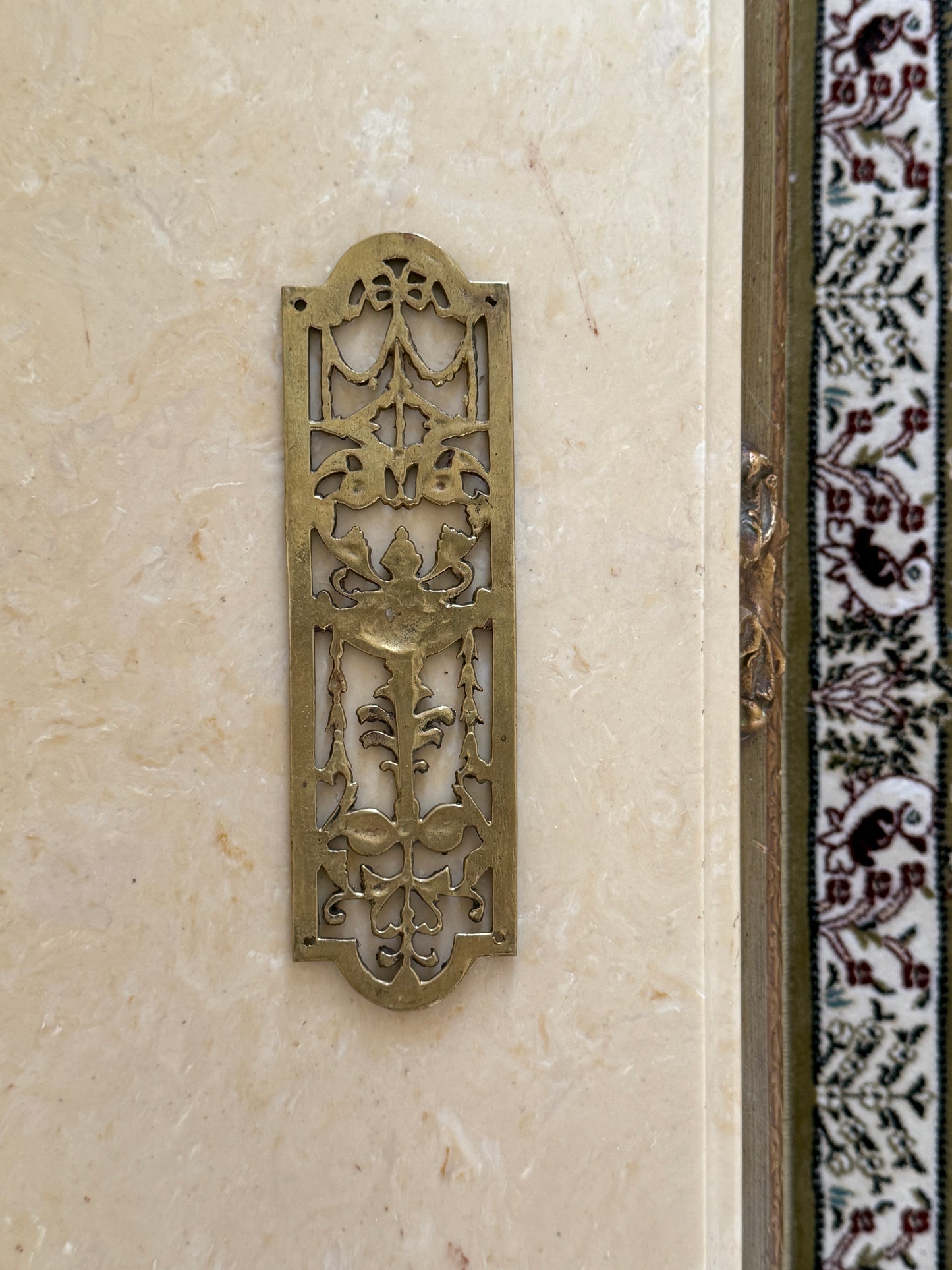 Victorian Brass Finger Plate