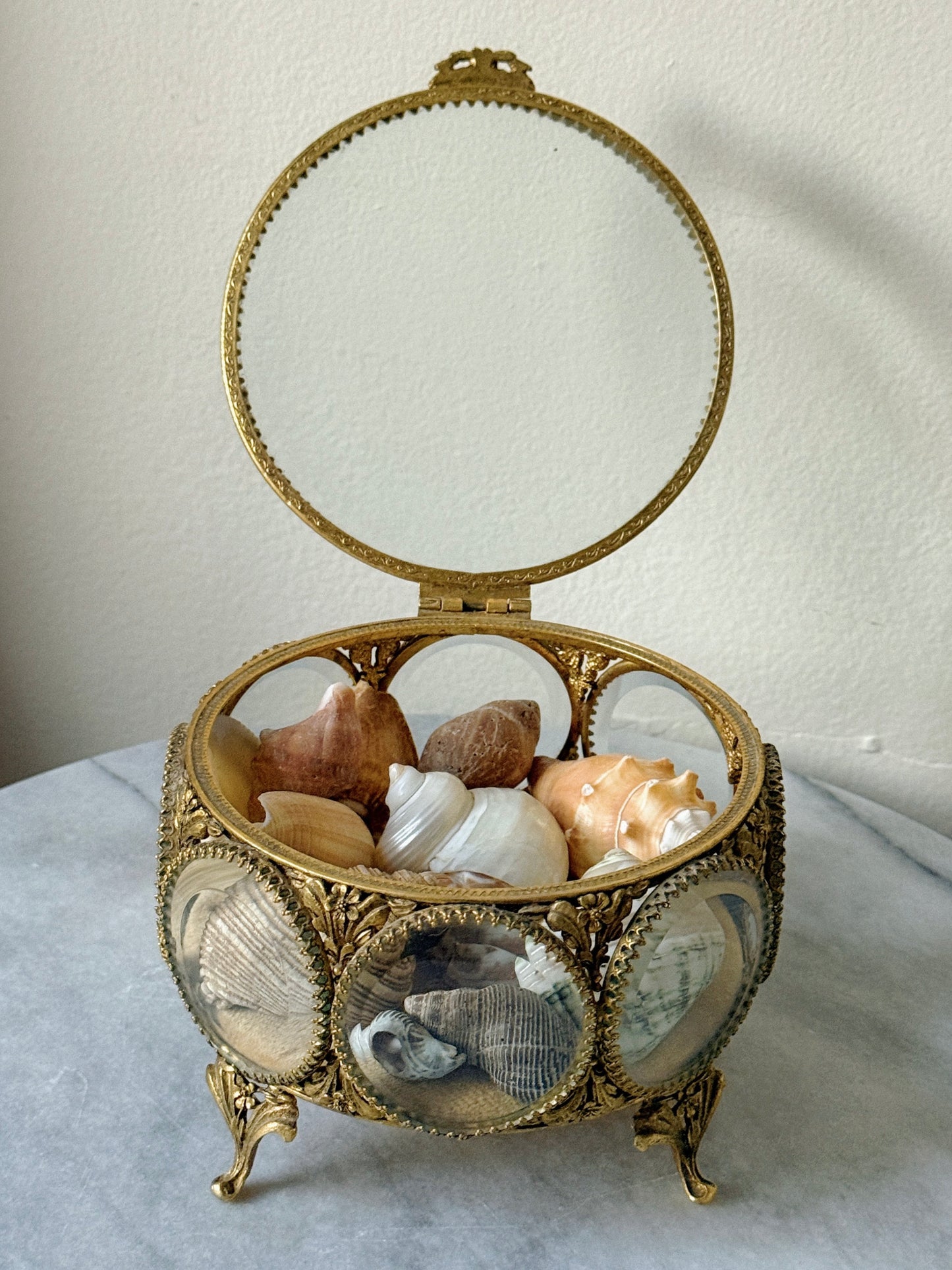 Beveled Glass Ormolu Jewelry Casket
