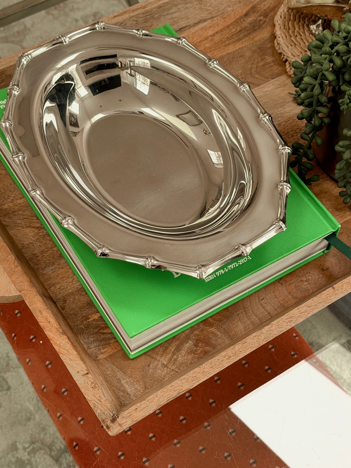 Silver Bamboo Tray