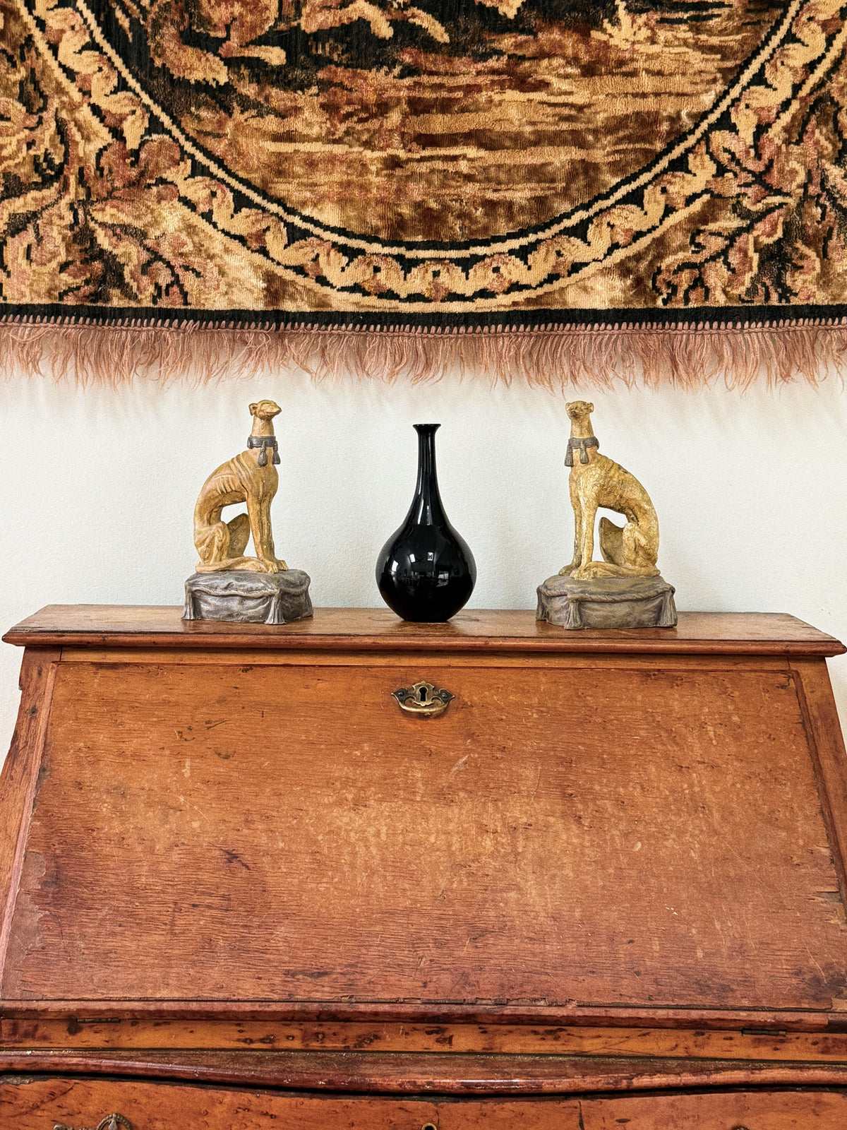 Vintage Art Deco Stylized Whippets, Pair
