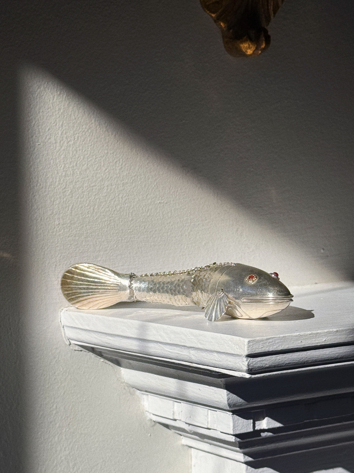 Silver Plated Antique Medina Style Articulated Fish Figurine