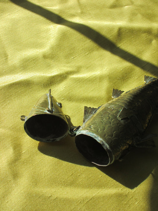 Antique Articulating Brass Fish Snuff Box