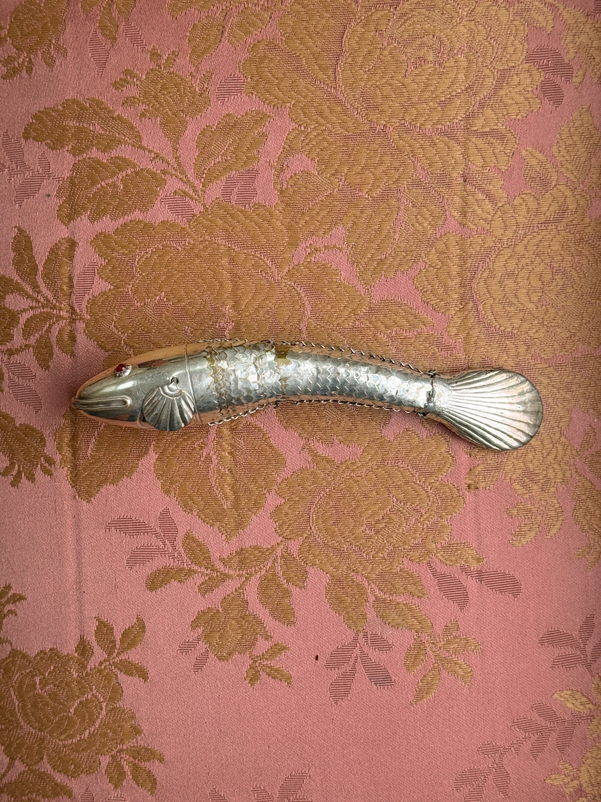 Silver Plated Antique Medina Style Articulated Fish Figurine