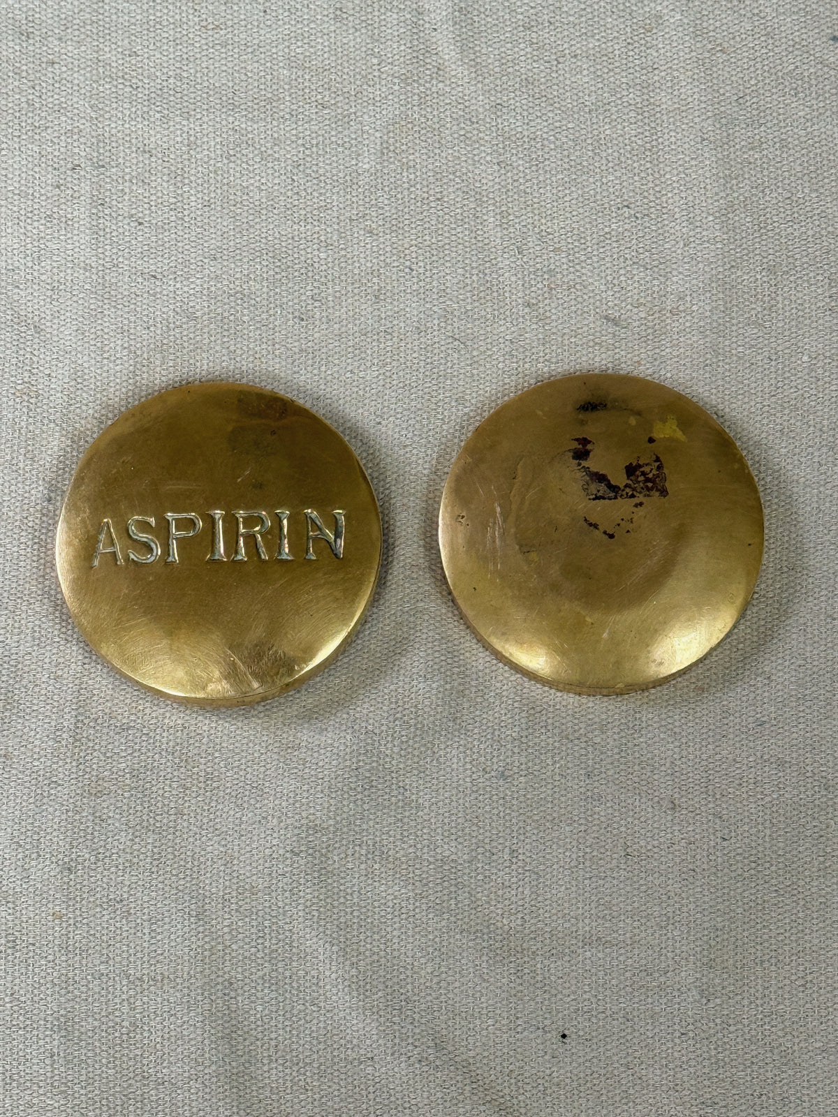 Rare Brass Aspirin Pill Box