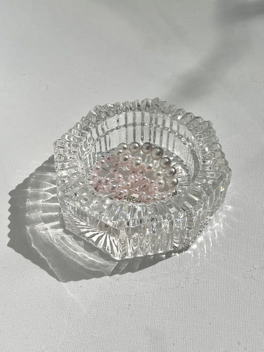 Vintage Crystal Trinket/Jewelry Dish - Vanity Decor