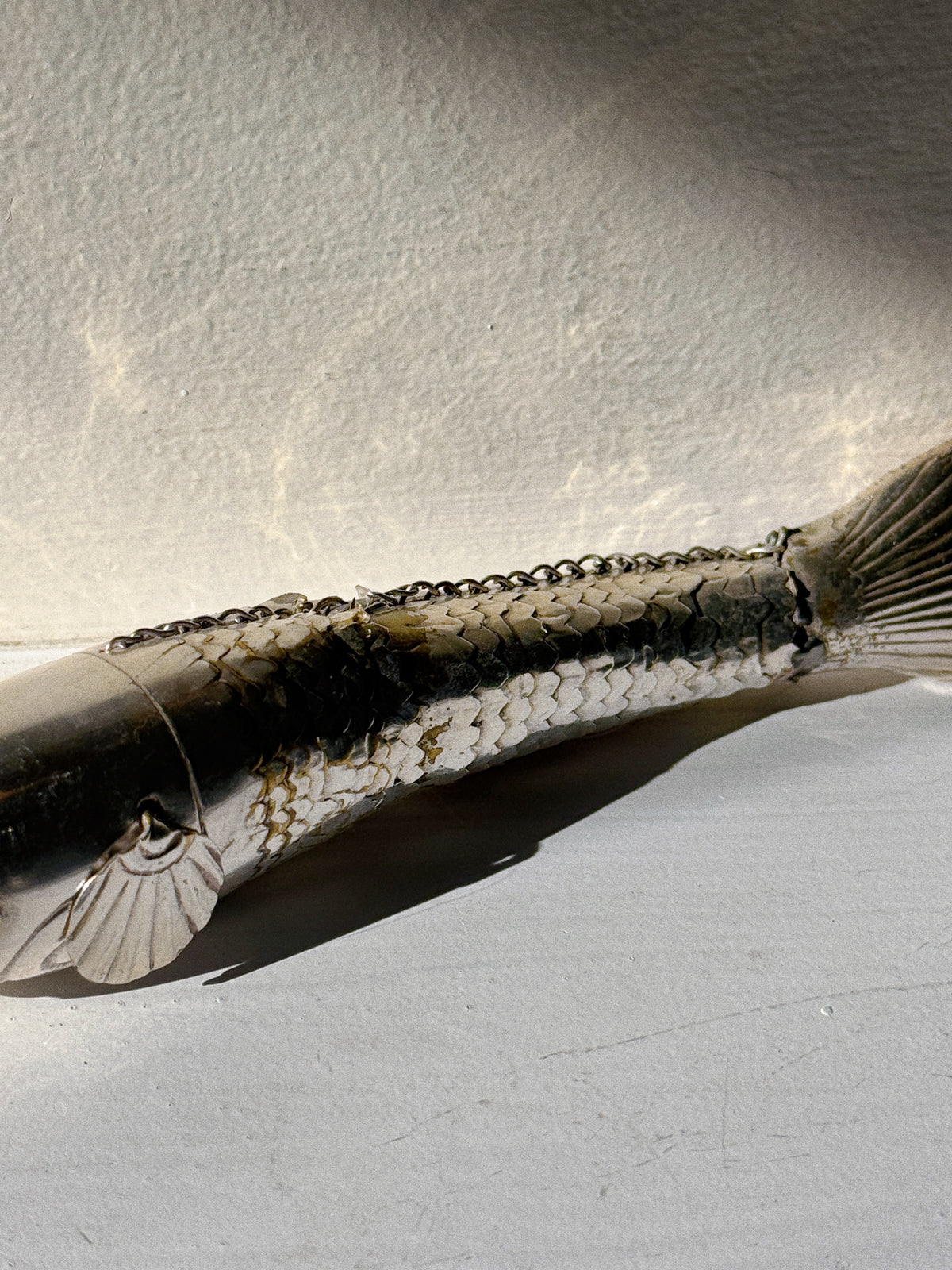 Silver Plated Antique Medina Style Articulated Fish Figurine