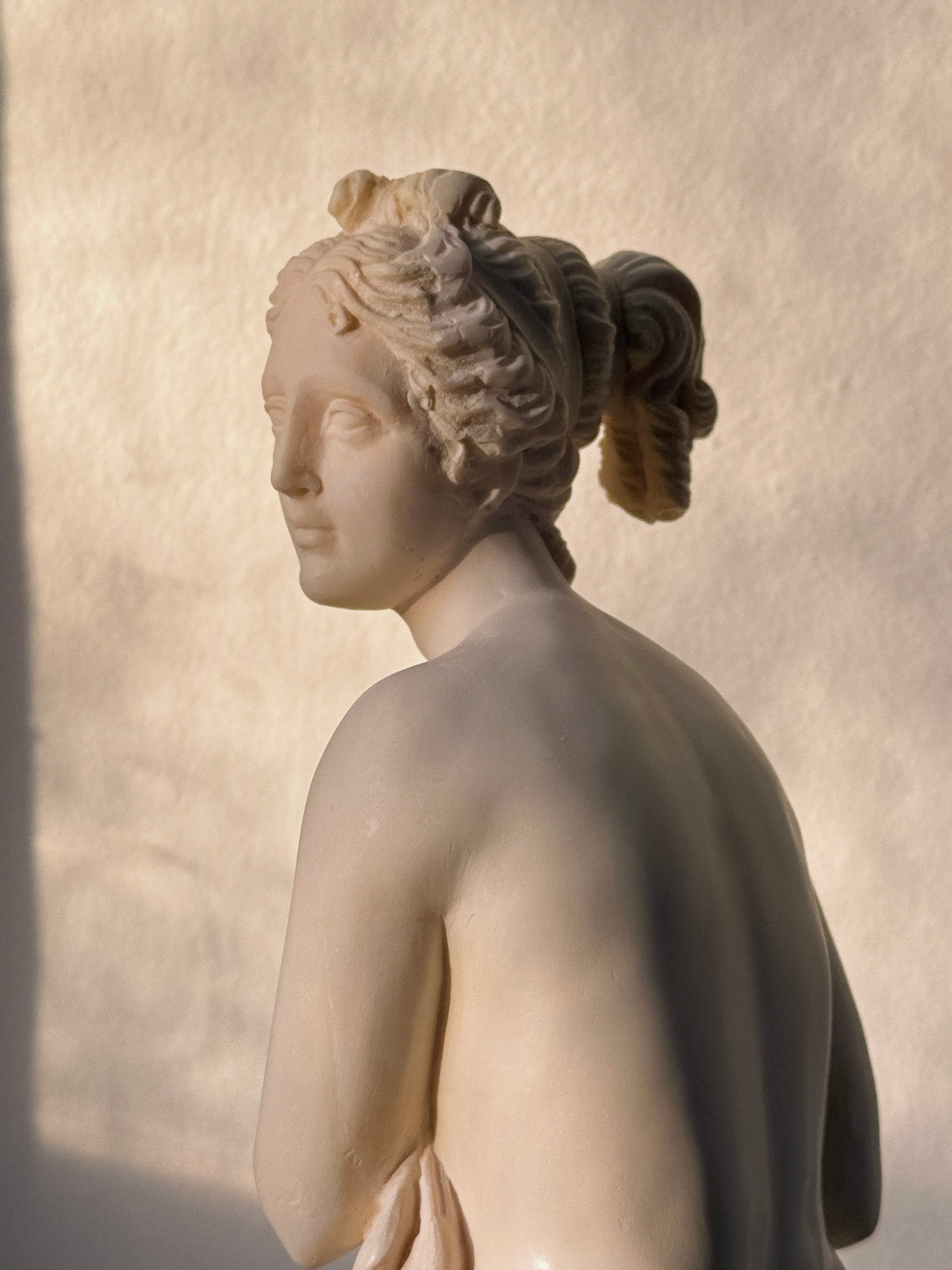 Antique Classical Female Figure Sculpture (Signed A. Santini)