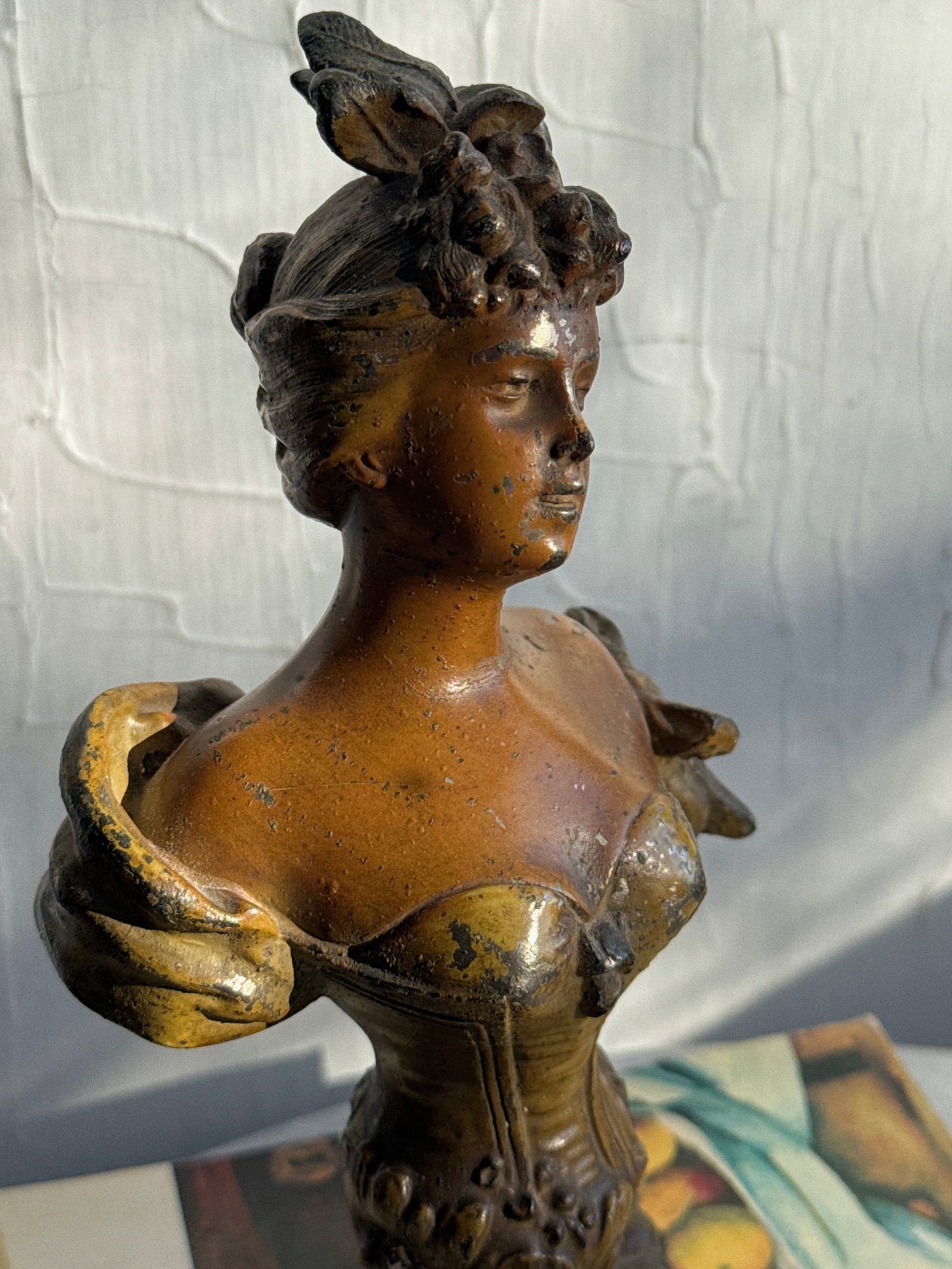 Small Art Nouveau Female Bust Sculpture