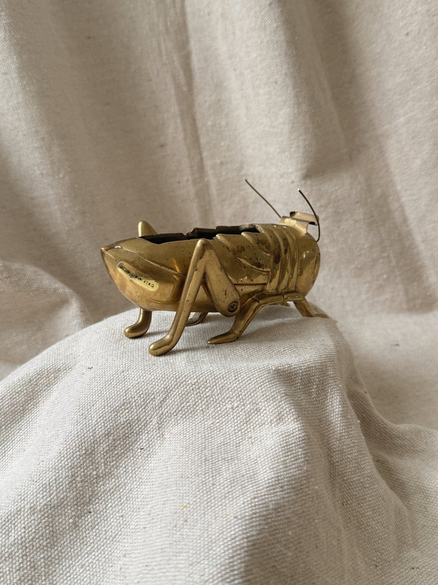 Vintage Brass Grasshopper Tape Dispenser