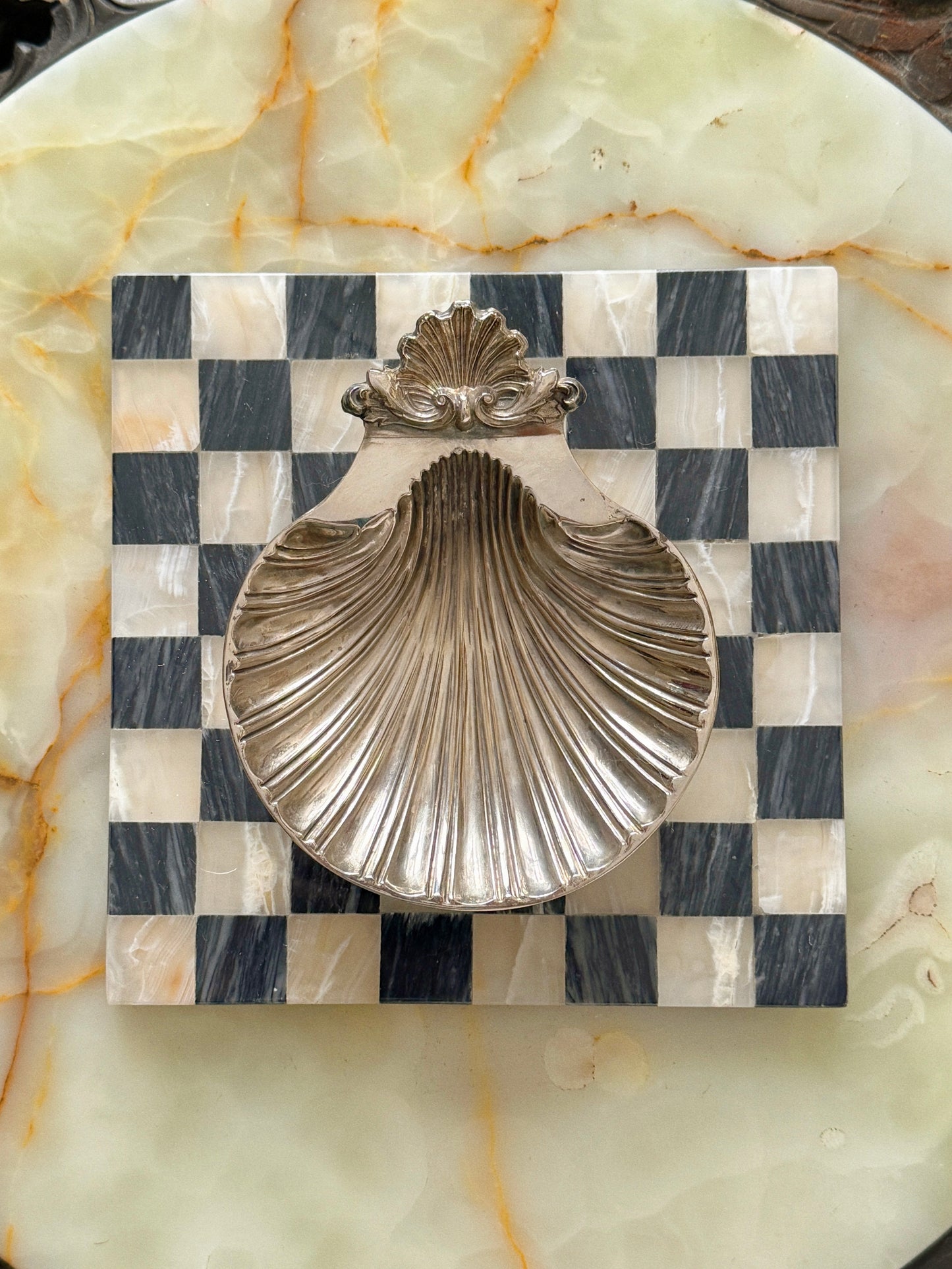 Shell Trinket Dish Silver Plated