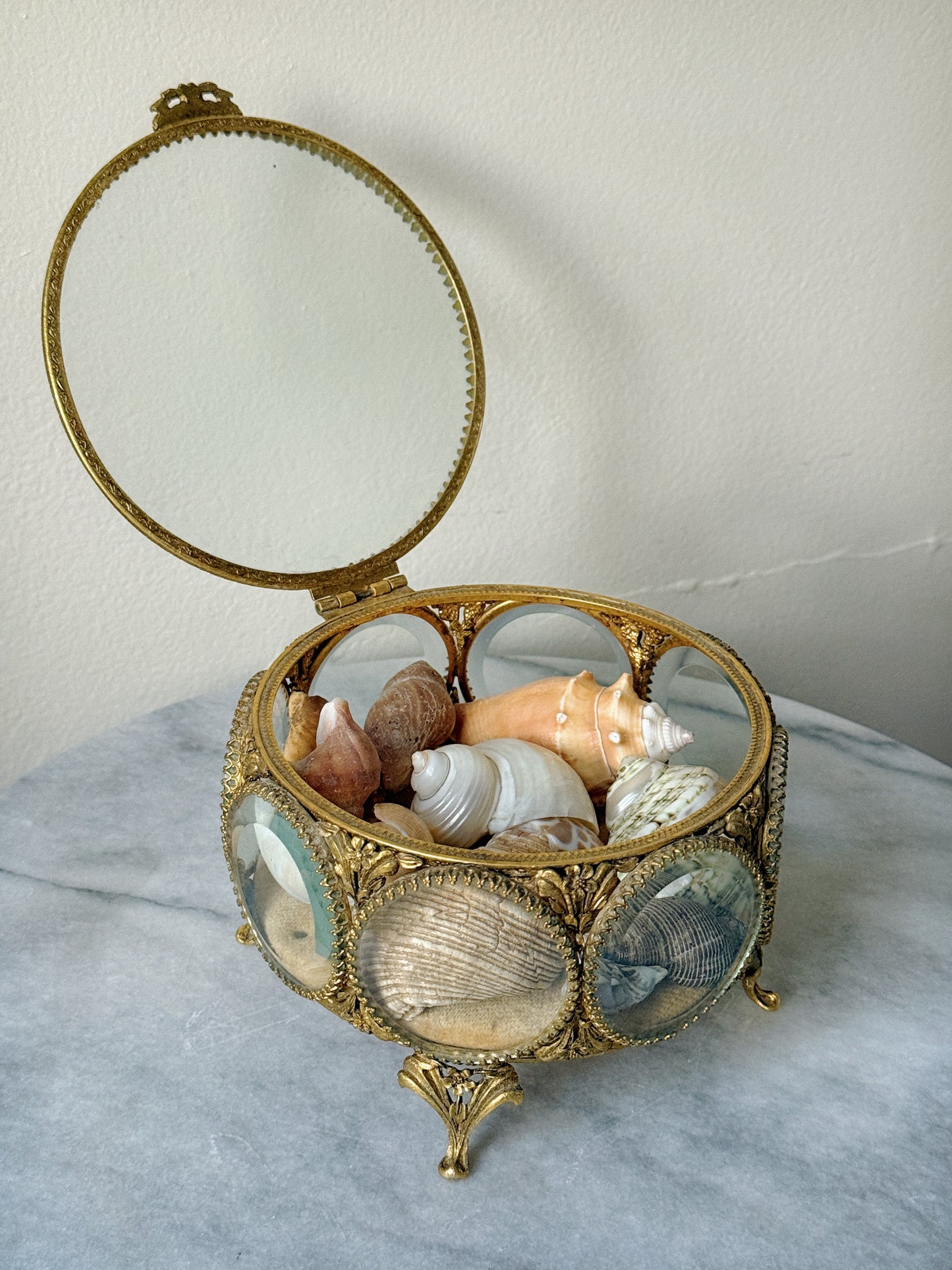 Beveled Glass Ormolu Jewelry Casket