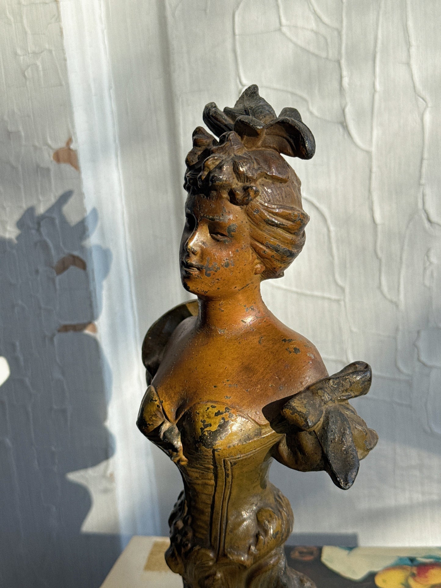 Small Art Nouveau Female Bust Sculpture