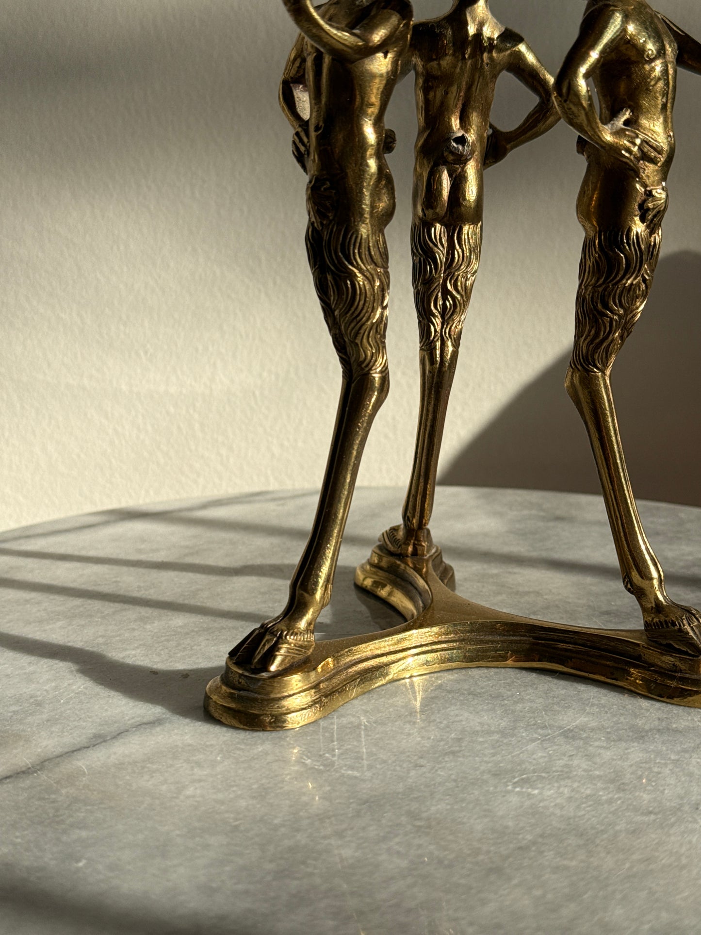Pompeii Style Faun Tripod Bronze