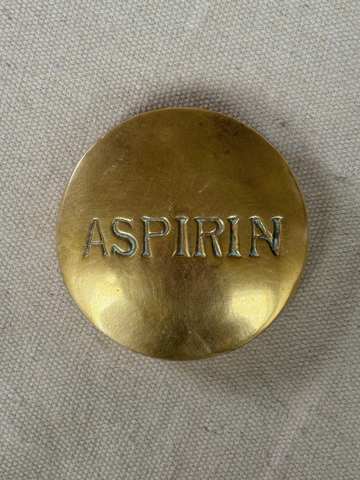 Rare Brass Aspirin Pill Box
