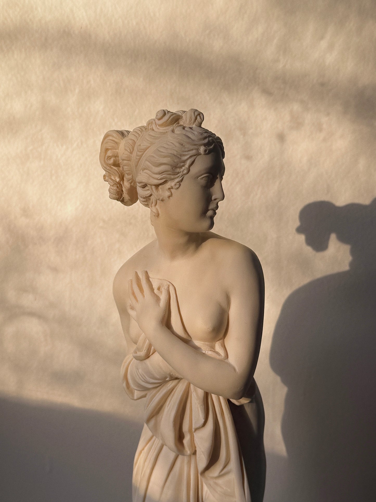 Antique Classical Female Figure Sculpture (Signed A. Santini)