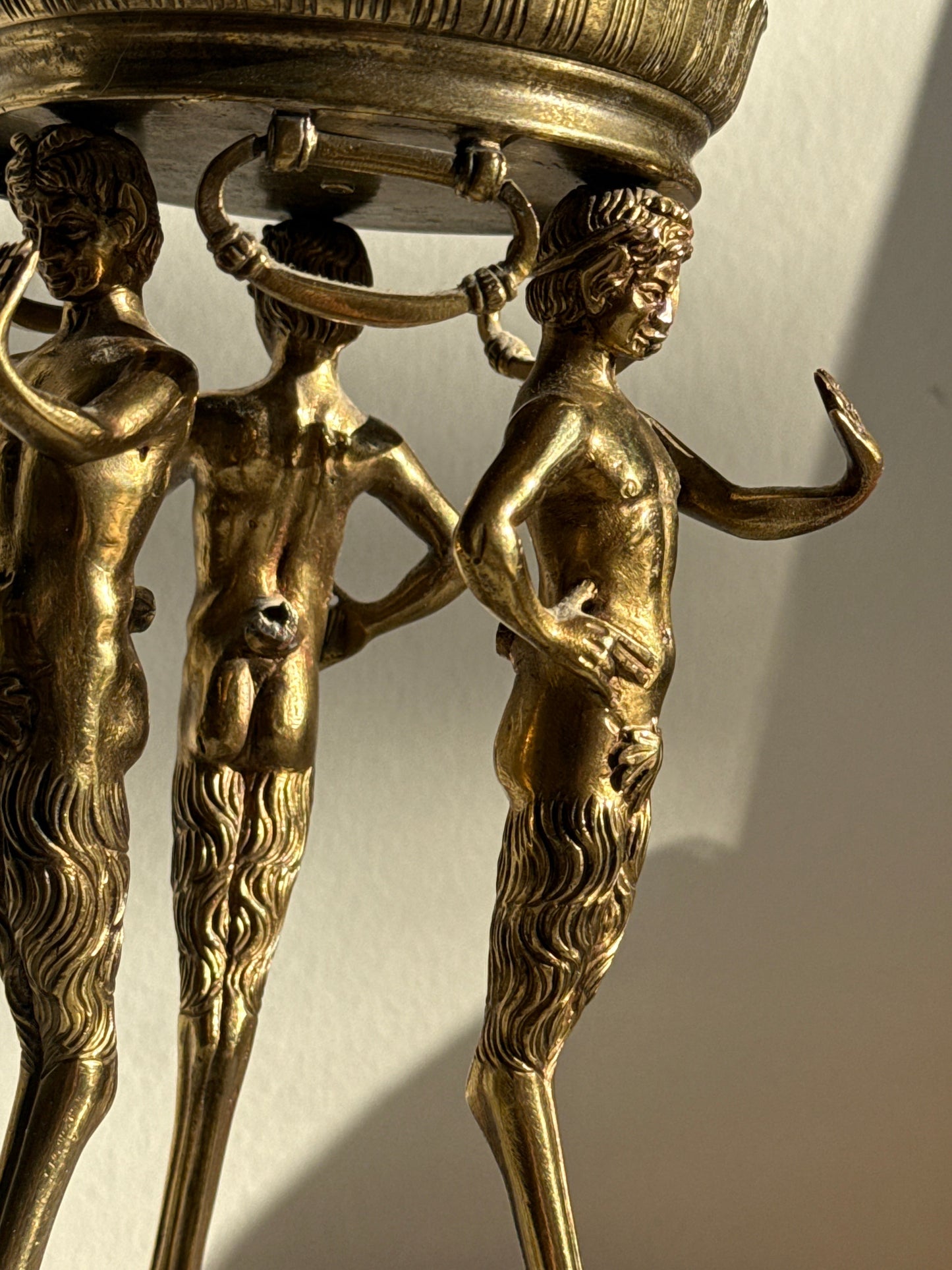 Pompeii Style Faun Tripod Bronze