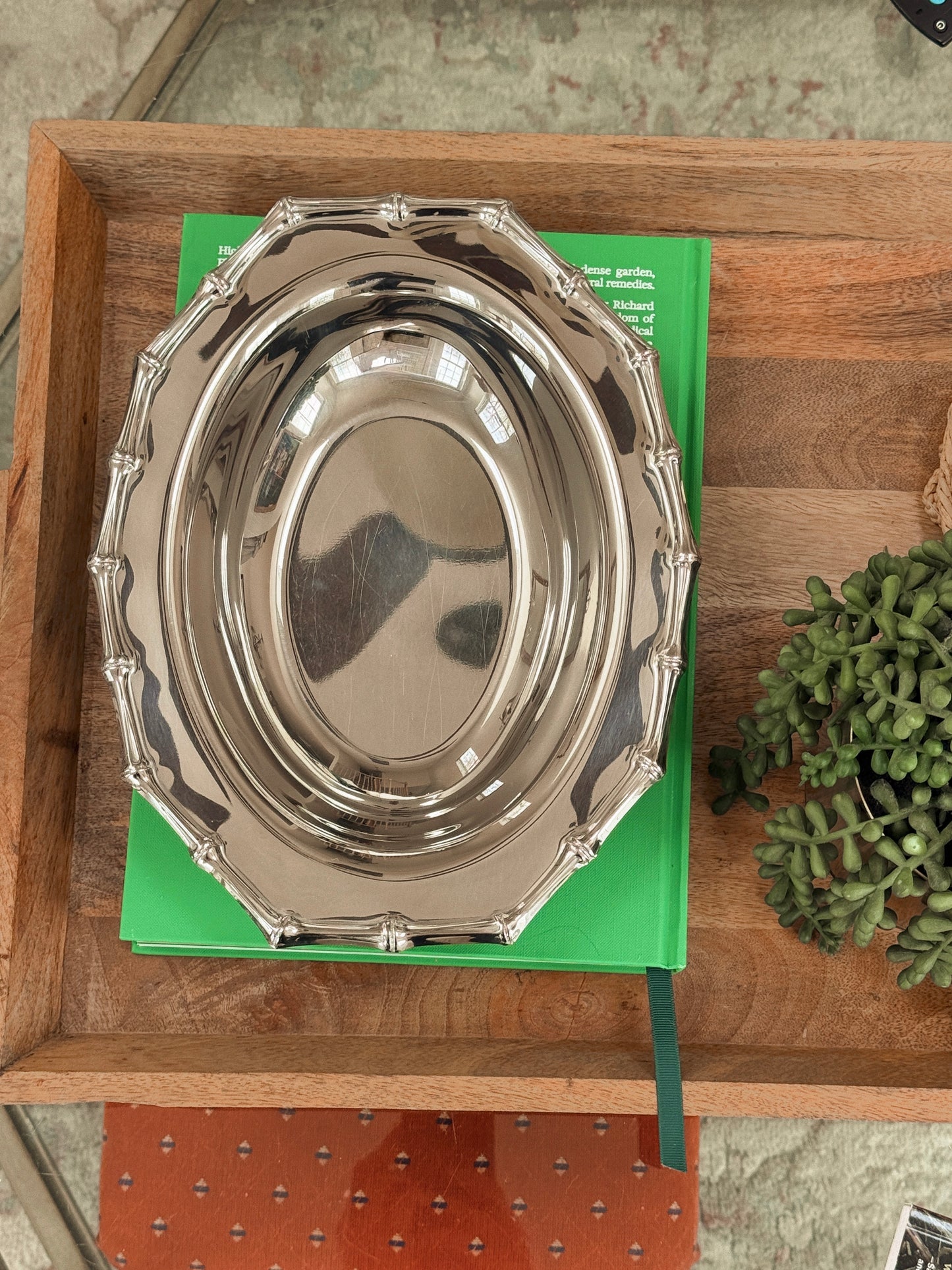 Silver Bamboo Tray