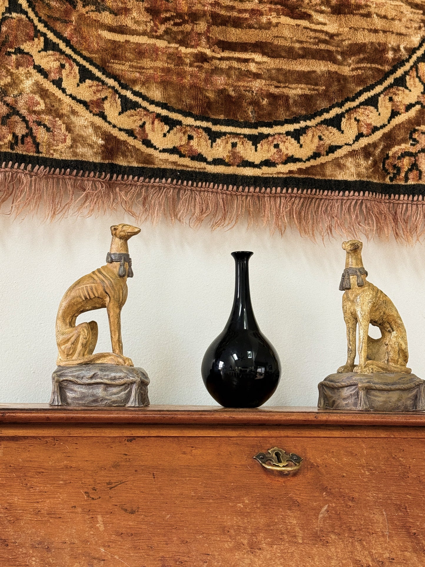 Vintage Art Deco Stylized Whippets, Pair