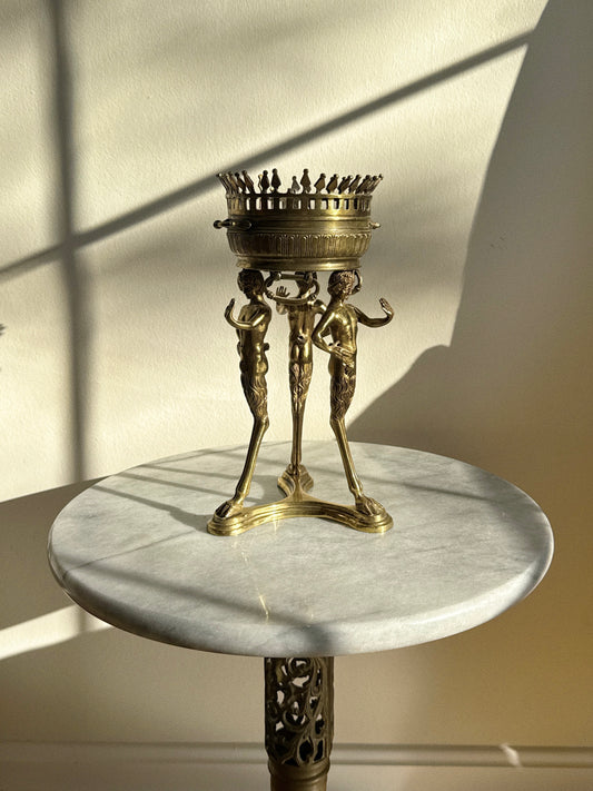 Pompeii Style Faun Tripod Bronze