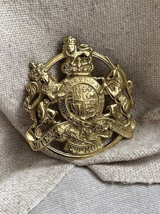Brass Kings Arms Trivet, 1953