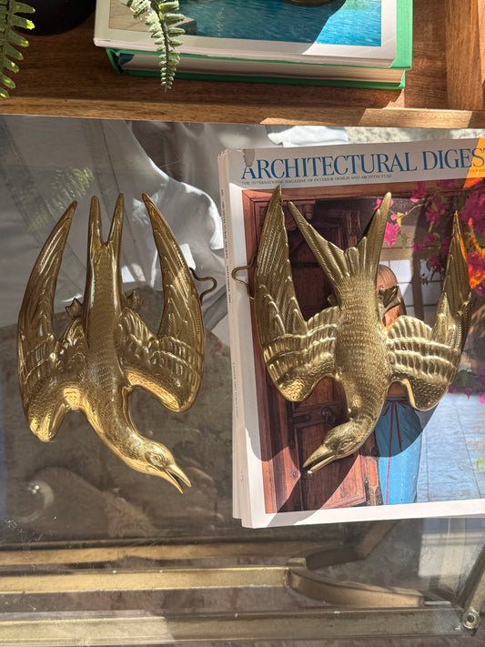 Brass Wall Hanging Sea Birds