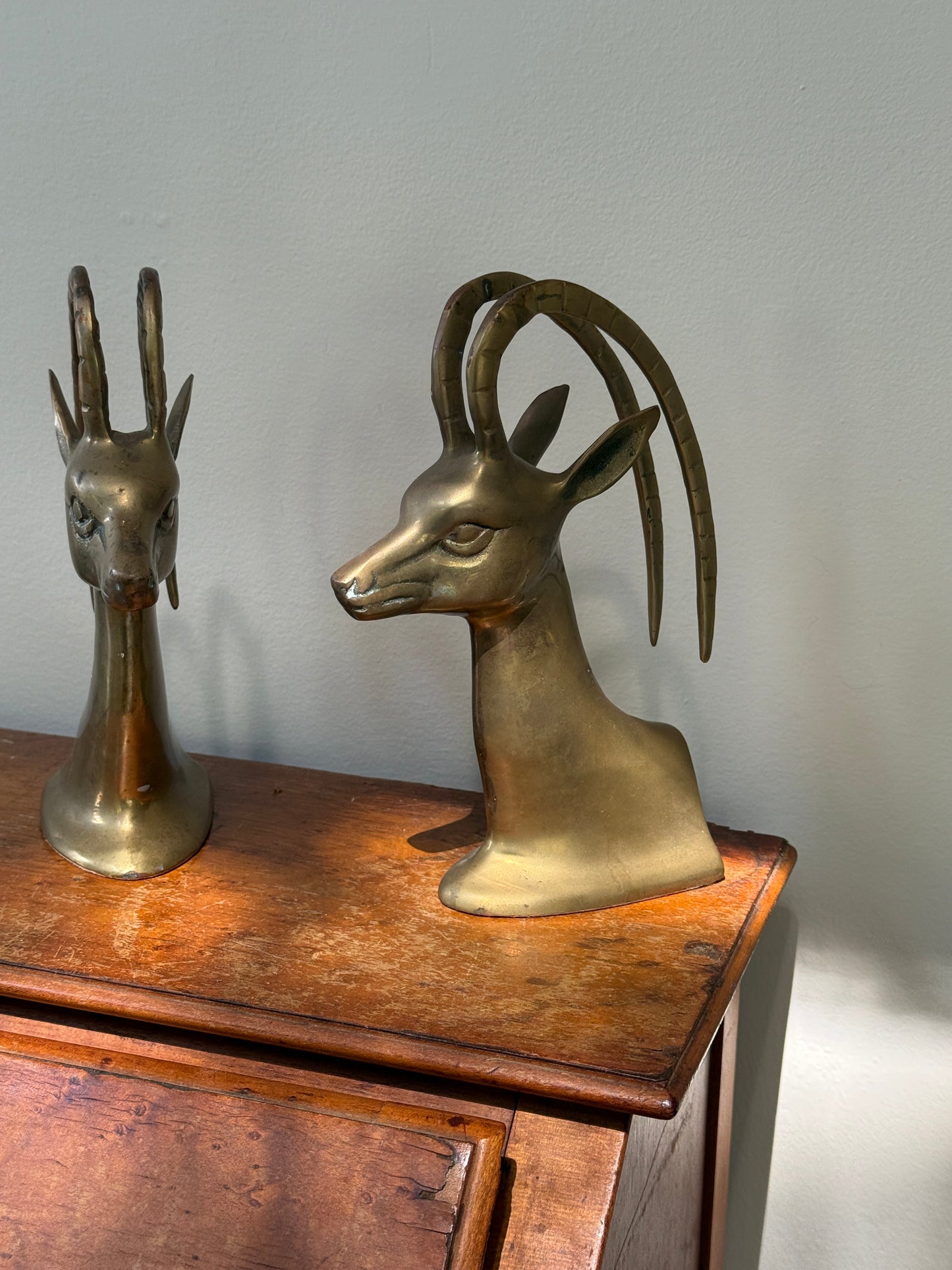 Antelope Brass Bookends