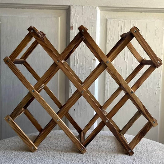 Vintage Wooden Expandable Wine Rack